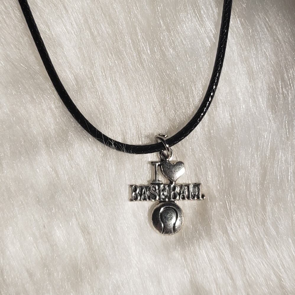 I Love Baseball Necklace